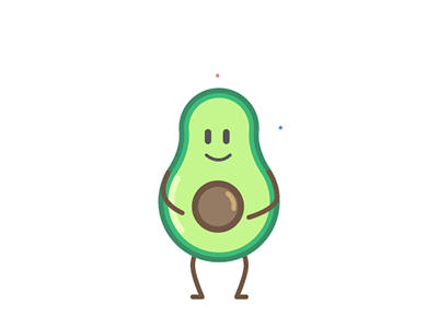 Guakka send you love animation avocado buddy character gif green guacamole guakka heart like love wink