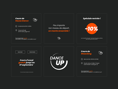 DANCE UP - Social Media Feed branding dancing feed media school social social media visual identity