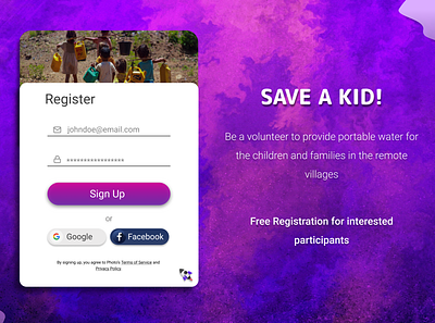 Registration form #DailyUI 3d app branding design graphic design icon ux web web design