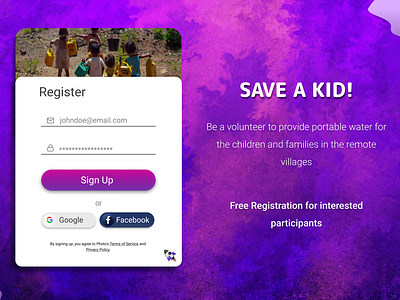 Registration form #DailyUI 3d app branding design graphic design icon ux web web design