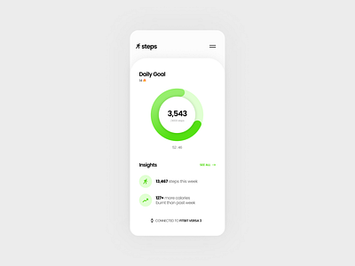 steps - fitness app UI