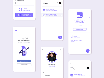 Redesign minimalista - Minha Conta app app contabancaria minhaconta minimal minimalist myaccount redesign ui uiux ux