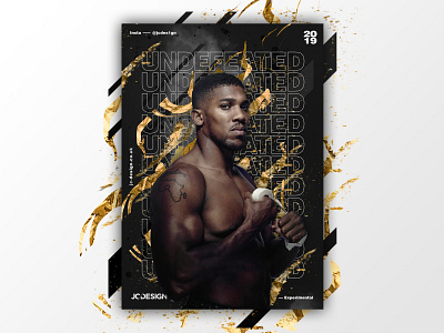 Undefeated (until now of course) black boxing clean design concept design gold poster poster design type typedesign typeface