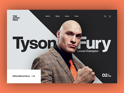 Tyson Fury. Site refresh concept