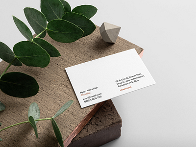 RAA business card branding business card design helvetica identity illustrator indesign layout print typography