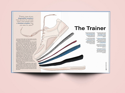 Trash•Ed Editorial (Spread 3) editorial design education everlane illustration magazine design sneakers sustainable