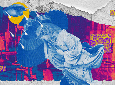 Canario collage collagedigital graphicdesign illustration pasteup