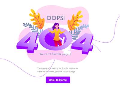 404 Error page design