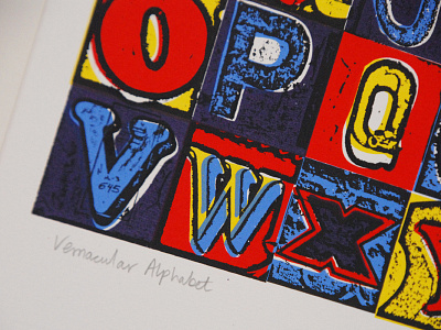 Vernacular Alphabet alphabet art colour design lettering letters limitededition offset screenprint typography vernacular