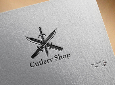 Cutlery Shop logo cutlery shop design graphic design knife knives logo