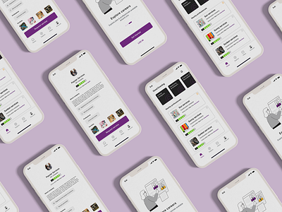 Squid App - Job Search & Hiring platform app creative design figma graphic design illustration job product design ui ux