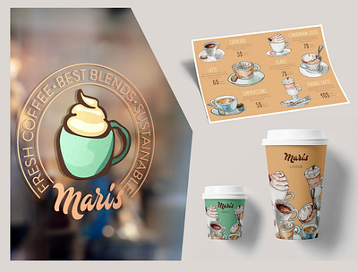 Maris - complete branding 2 branding branding and identity brewery caffee coffee coffee logo coffee packaging design drink fresh graphic design graphicdesign illustration illustrator logo package product design product designs sustainable vector