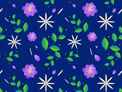 Pattern design flowers gradient illustration illustrator pattern
