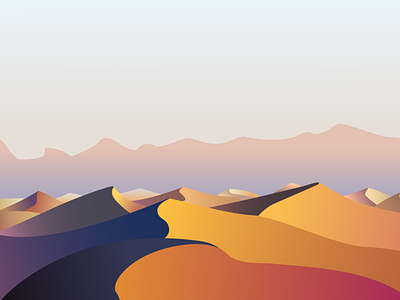 Desert gradient illustration vector