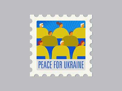 Peace for Ukraine graphic design illustration stamp stopwar ukraine