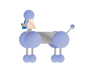 Poodle dog illustration poodle