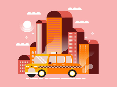 Taxi illustration ny taxi cab