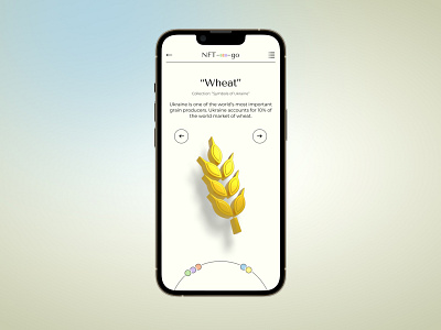Wheat 3d design illustration minimal nft ui vector