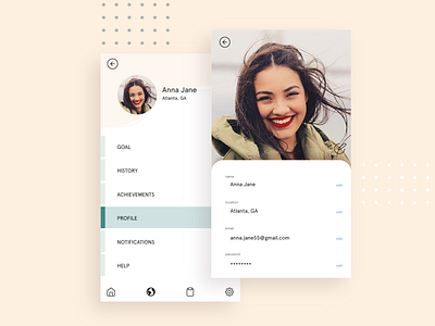 Profile Concept by Riley James on Dribbble