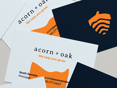 Acorn + Oak acorn business cards identity logo oak tree rings