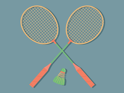 Badminton rackets and shuttlecock illustration play racket shuttlecock sport vector