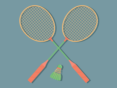 Badminton rackets and shuttlecock