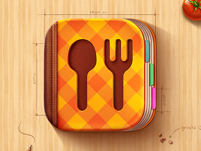 Cook Book iOS Icon apple cook cook book fork icon illustration ios ios7 ipad iphone m18 spoon