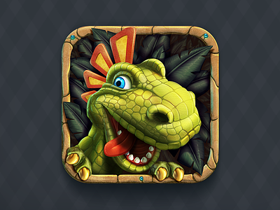 Tribez iOS Icon dino dinosaur icon icons ios ipad iphone natives primitive reptile tribe tribes