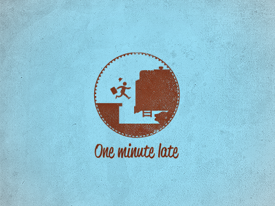One minute late late logo logolife m18 minute running man train