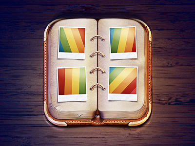 Album iOS Icon album book caption gallery icon ios ios. icon leather m18 metal paper photo polaroid rainbow