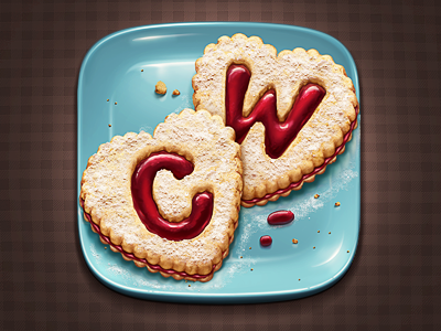 Cookie 2.0 cook cookie crumbs icon ios jam m18 plate powder sweet