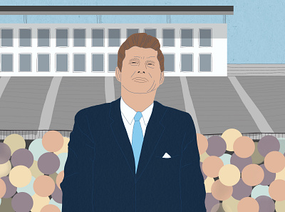 Kennedy Speech illustration portrait