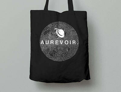 Aurevoir. Canvas Tote Bag bag branding canvas design logo music vector