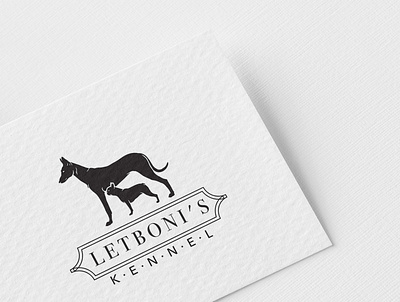 Letbonie's Kennel logo design dog kennel logo logodesign logotype vector
