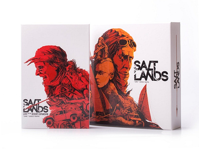 Salt Lands board game box cover boardgame box cover design illustraion illustration illustration art logo
