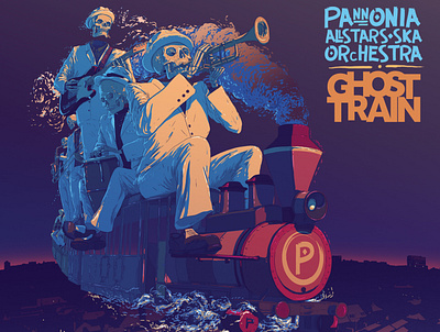 P.A.S.O Ghost Train LP front cover album cover cover cover art ghost music album paso ska ska music train