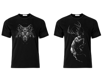 Magashegyi Underground t-shirt design deer design illustraion illustration art music t shirt t shirt design t shirt illustration wolf