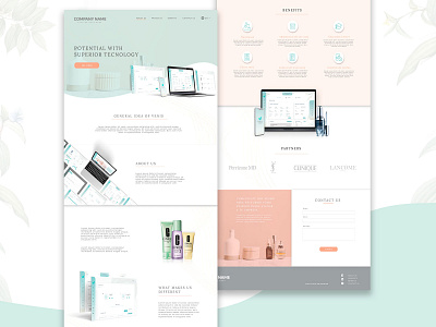Landing page - Plataforma de cosméticos design web