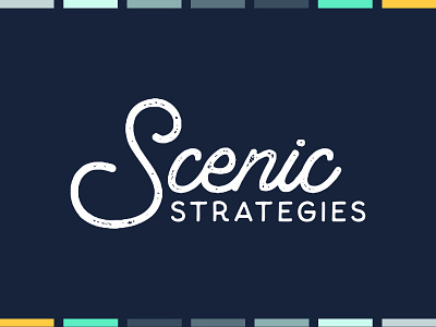 Scenic Strategies Logo branding design logo vector