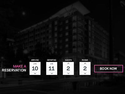 Hotel Booking black and white booking design drsb hotel pink preview web website