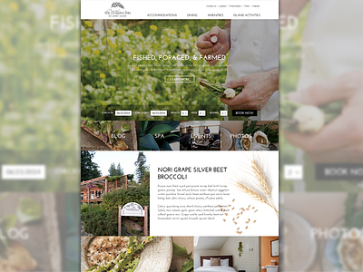 Farm to Table Hotel and Restaurant Comp button content design hotel images layout preview ui web website