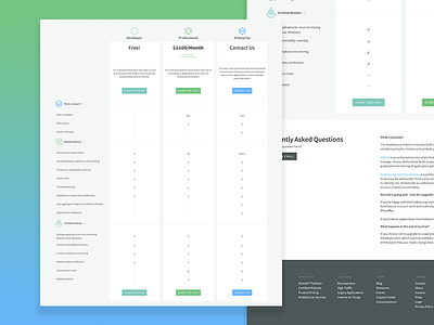 Pricing Page branding design faqs gradient grid layout price table pricing pricing page pricing plan responsive ui ux web web design website