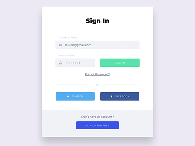 Sign Up Forms by Sarah Darr on Dribbble