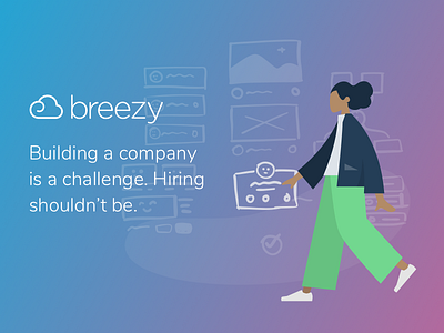 Breezy Ad Series ads branding design hiring hiring process illustration layout