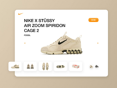 Sneaker View animation app branding design minimal nike nike air nike shoes sketch stussy ui web website