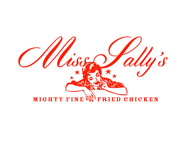 Miss Sally’s Logo fried chicken logo restaurant