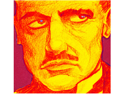 Day-Glo Brando don corleone marlon brando sketch the godfather