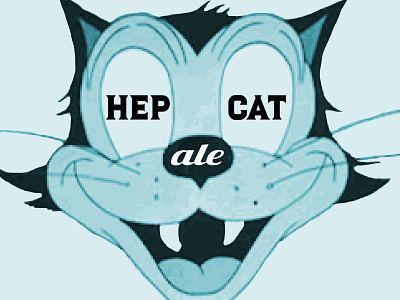 Hep Cat Ale ale brewery cartoon cat logo