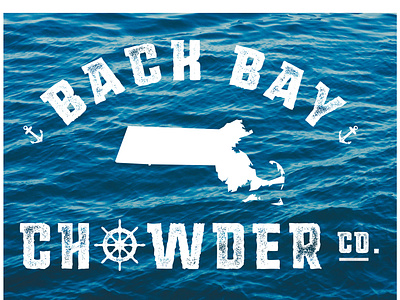 Back Bay Chowder Co. food logo logo design ocean restaraunt sea seafood water