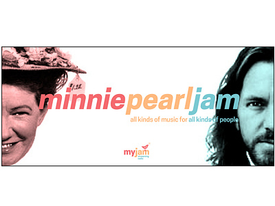 My Jam Streaming Radio branding design eddie vedder jam logo minnie pearl music poster radio streaming typography